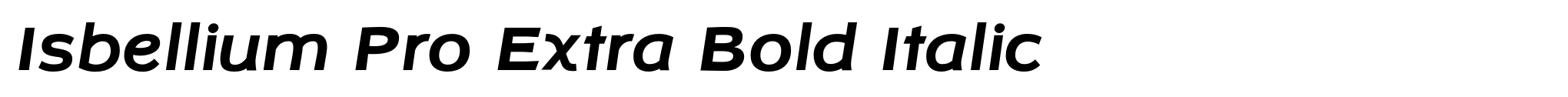 Isbellium Pro Extra Bold Italic image